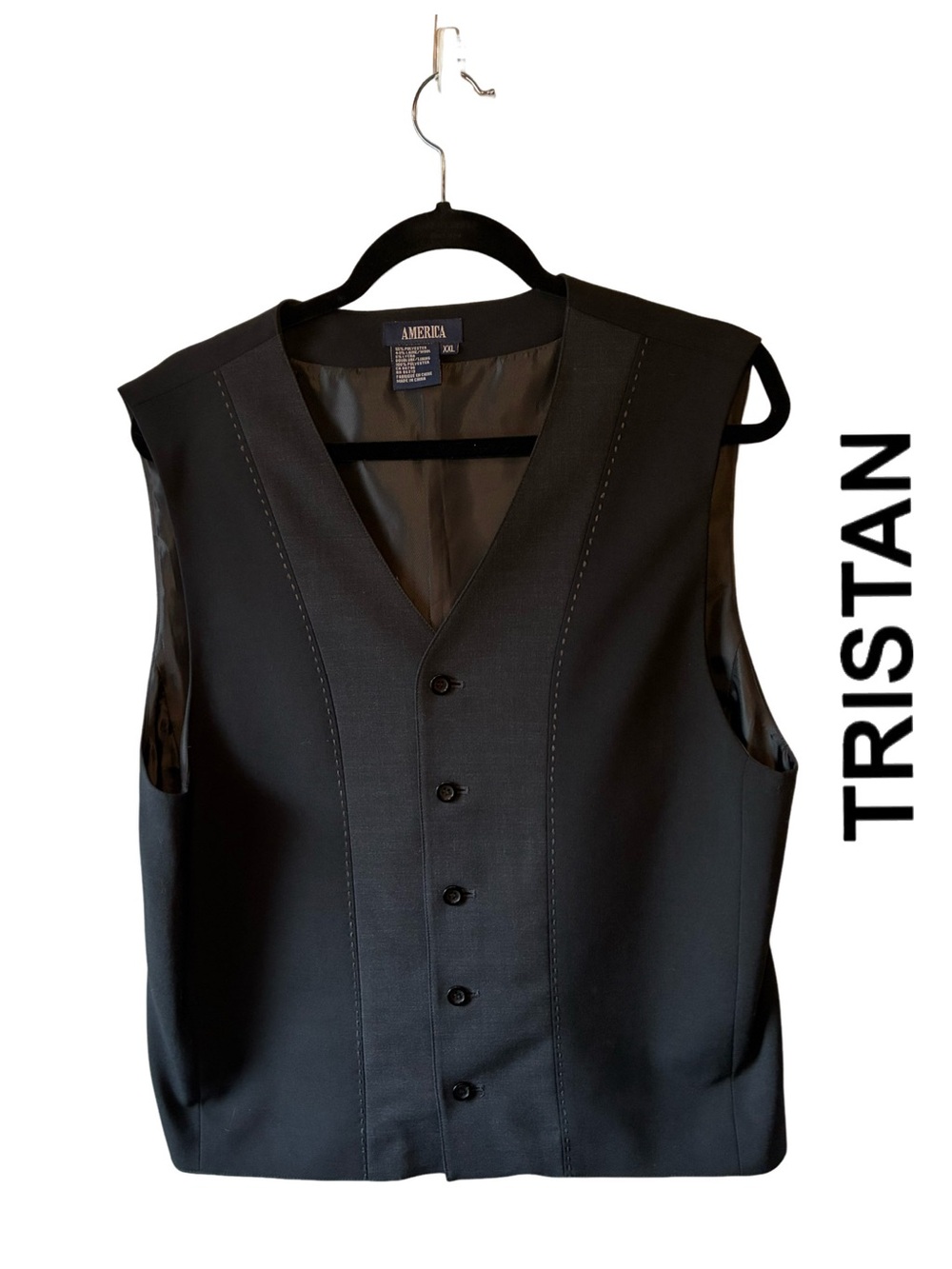 Tristan + America Men's Two-tone Classic Formal Waistcoat - NWOT